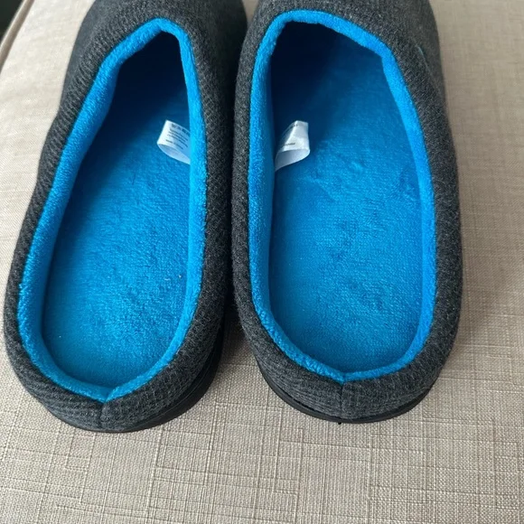 VeraCosy Men's Two-Tone Memory Foam Slippers, Durable Rubber Sole Size 9-10 - Picture 3 of 5